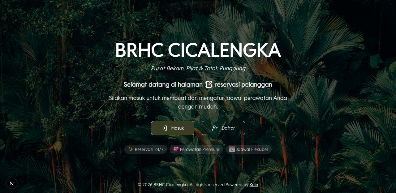 BRHC Cicalengka — Reservasi Booking Platform